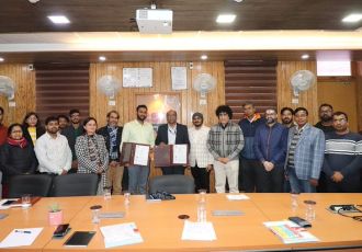 CSIR-CRRI Signed an MOA for "A Scientific Study on the Feasibility of Constructing an OPC-Limestone Clay (LC2) Rigid Pavement" with M/s Satiq Concrete Manufacturer Private Limited (a Startup by IIT-M), Tamil Nadu for a sponsored research project. CSIR-CRRI Signed an MOA for "A Scientific Study on the Feasibility of Constructing an OPC-Limestone Clay (LC2) Rigid Pavement" with M/s Satiq Concrete Manufacturer Private Limited (a Startup by IIT-M), Tamil Nadu for a sponsored research project.