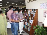 Hindi books exhibition and competition was organized in the Knowledge Resources Centre (Library) of CRRI  on 21st September, 2021