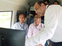 Dr. Ch. Ravi Sekhar, Director flagged off newly procured Network Survey Vehicle (NSV) graced by Dr. T. Bhaskar, Director, CSIR-AMPRI.