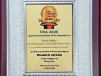 Heartiest congratulations to Dr.G. Bharath (Principal Scientist) & Sh.Satish Pandey (Sr. Principal Scientist) on winning the prestigious IIN-GOLD AWARD ('Rising Star' category) at the ISDA INFRACON National Awards 2026